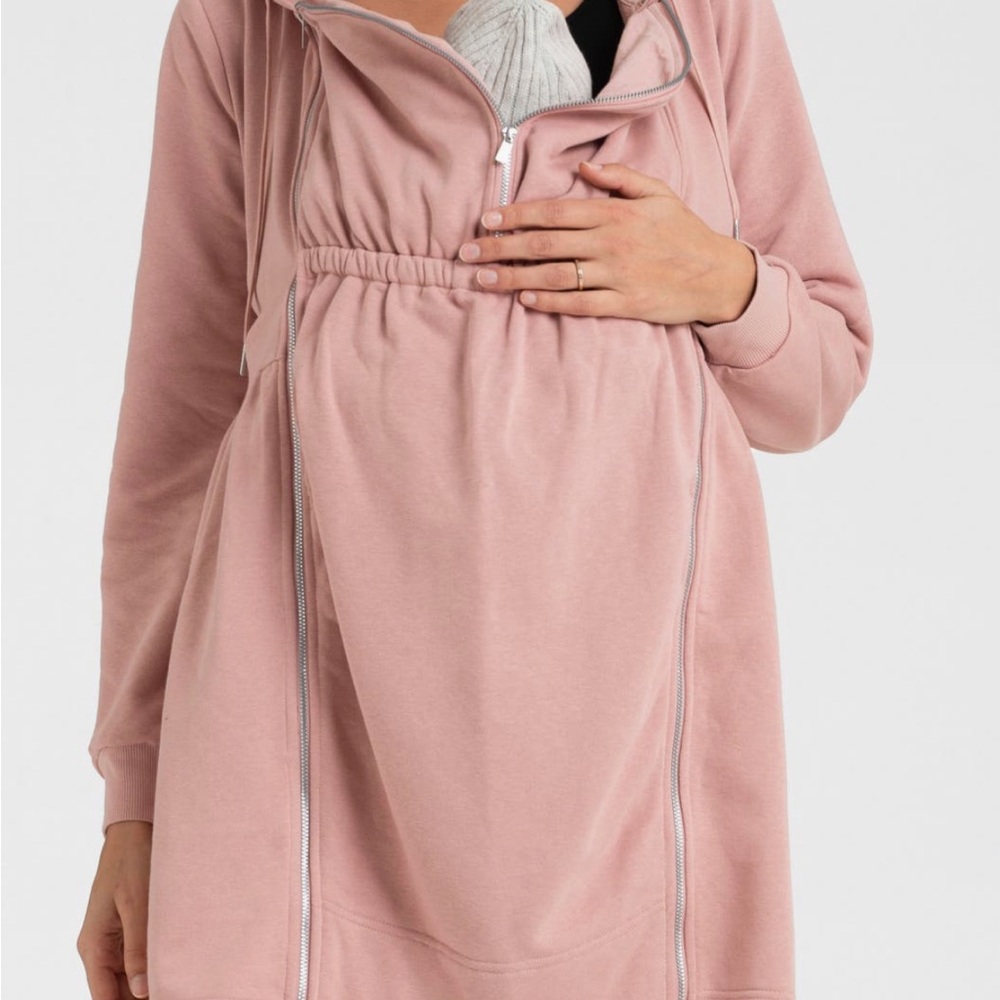 Seraphine maternity and baby wearing Hoodie - Picture 2 of 8